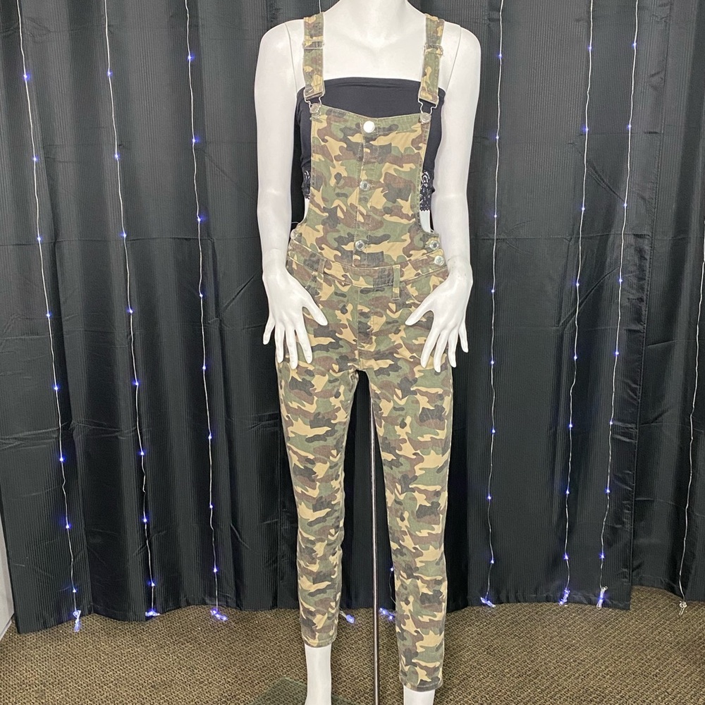 Camo Print Overalls